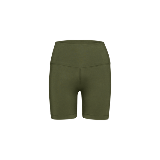 Women's Dark Army 6" High-Rise Matte Short