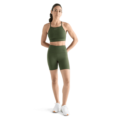 Women's Dark Army 6" High-Rise Matte Short