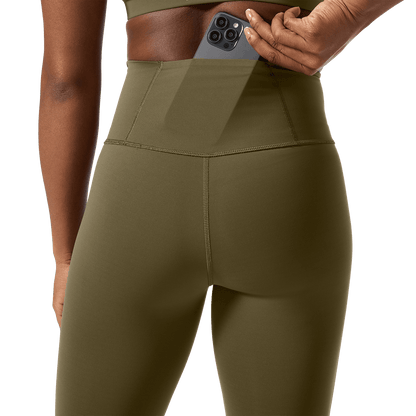 Women's Tactical Green High-Rise Drive Tight 25"