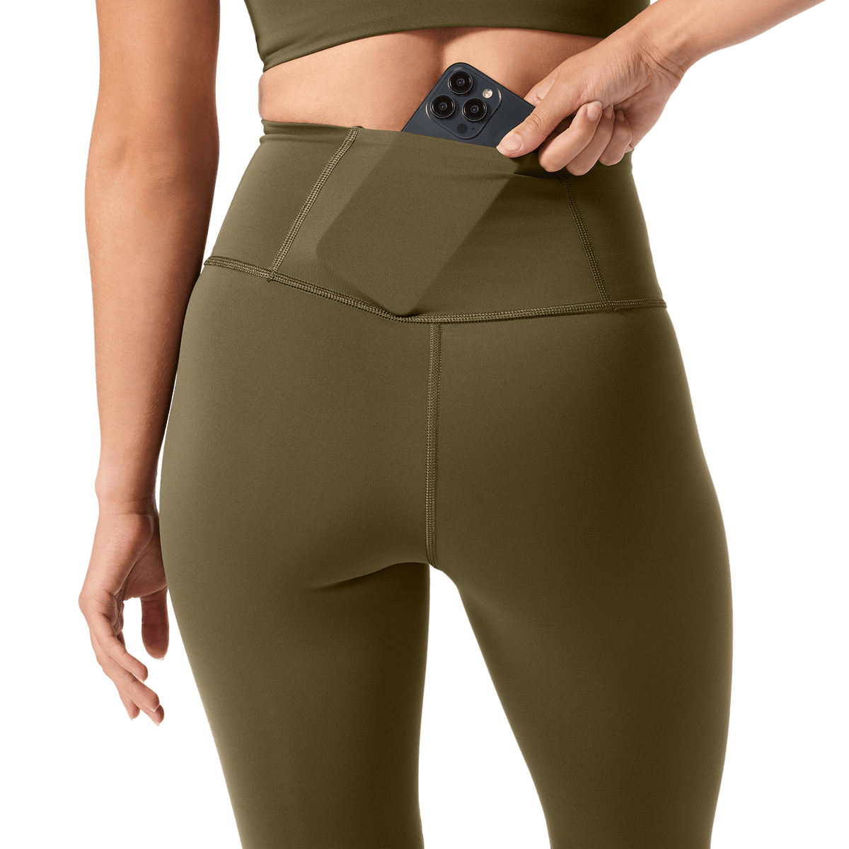 Women's Tactical Green High-Rise Drive Tight 28"