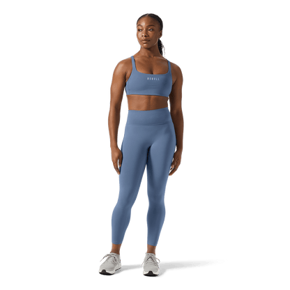 Women's Dusty Blue U High-Rise Matte Tights 25"