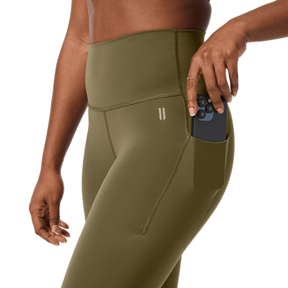 Women's Tactical Green High-Rise Drive Tight 28"