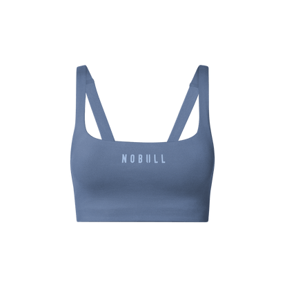 Dusty Blue NOBULL Matte Square Neck Sports Bra