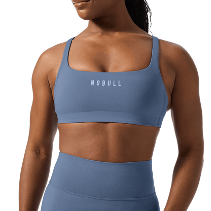 Dusty Blue NOBULL Matte Square Neck Sports Bra