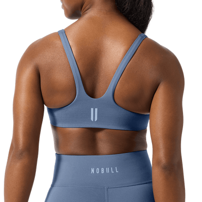 Dusty Blue NOBULL Matte Square Neck Sports Bra