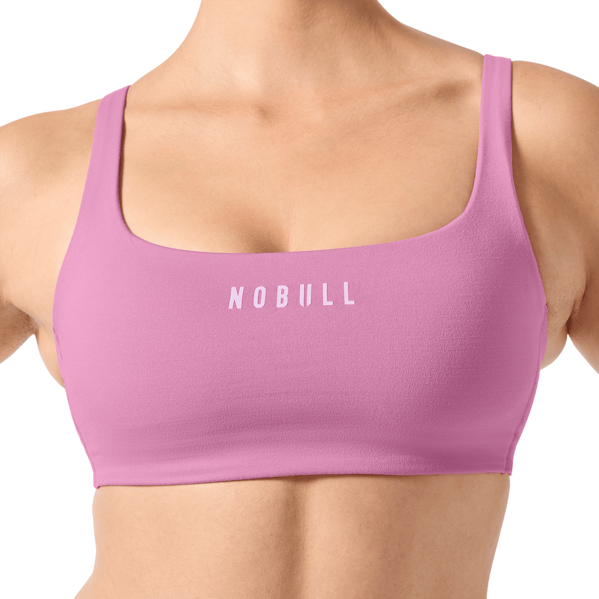 Soft Pink NOBULL Matte Square Neck Sports Bra
