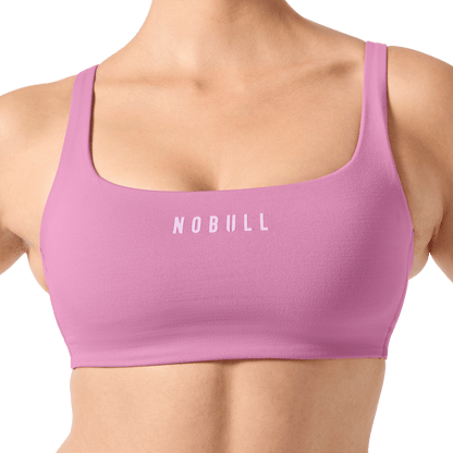 Soft Pink NOBULL Matte Square Neck Sports Bra