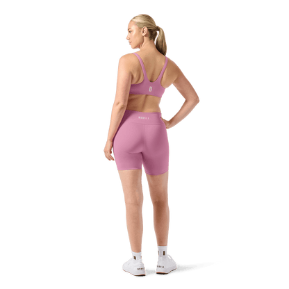 Soft Pink NOBULL Matte Square Neck Sports Bra