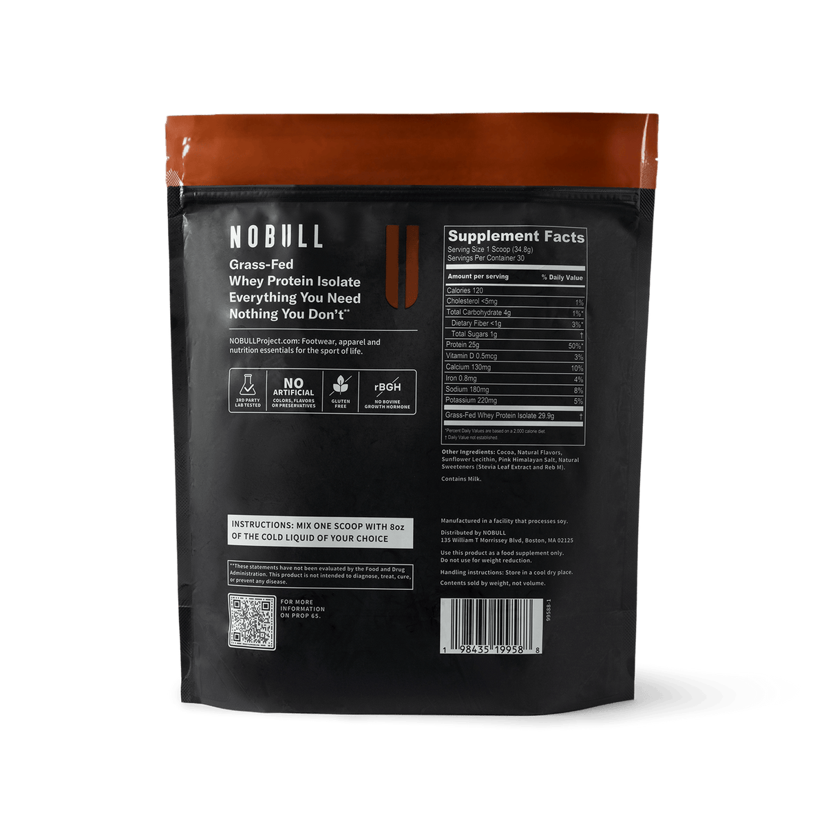 Grass-Fed Whey Protein Isolate | Chocolate  Nutrition