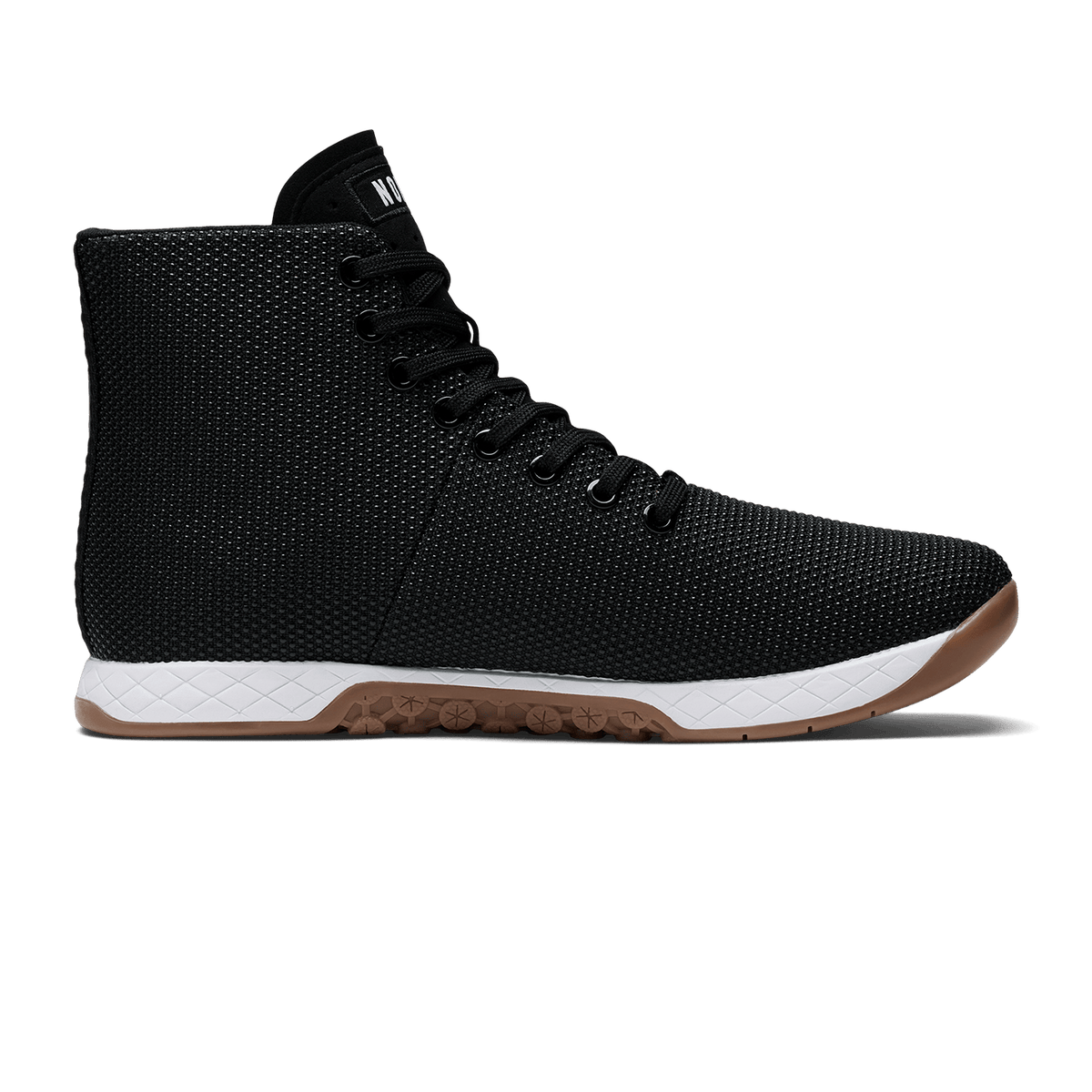 Men's Black White Gum Outwork High-Top Shoes