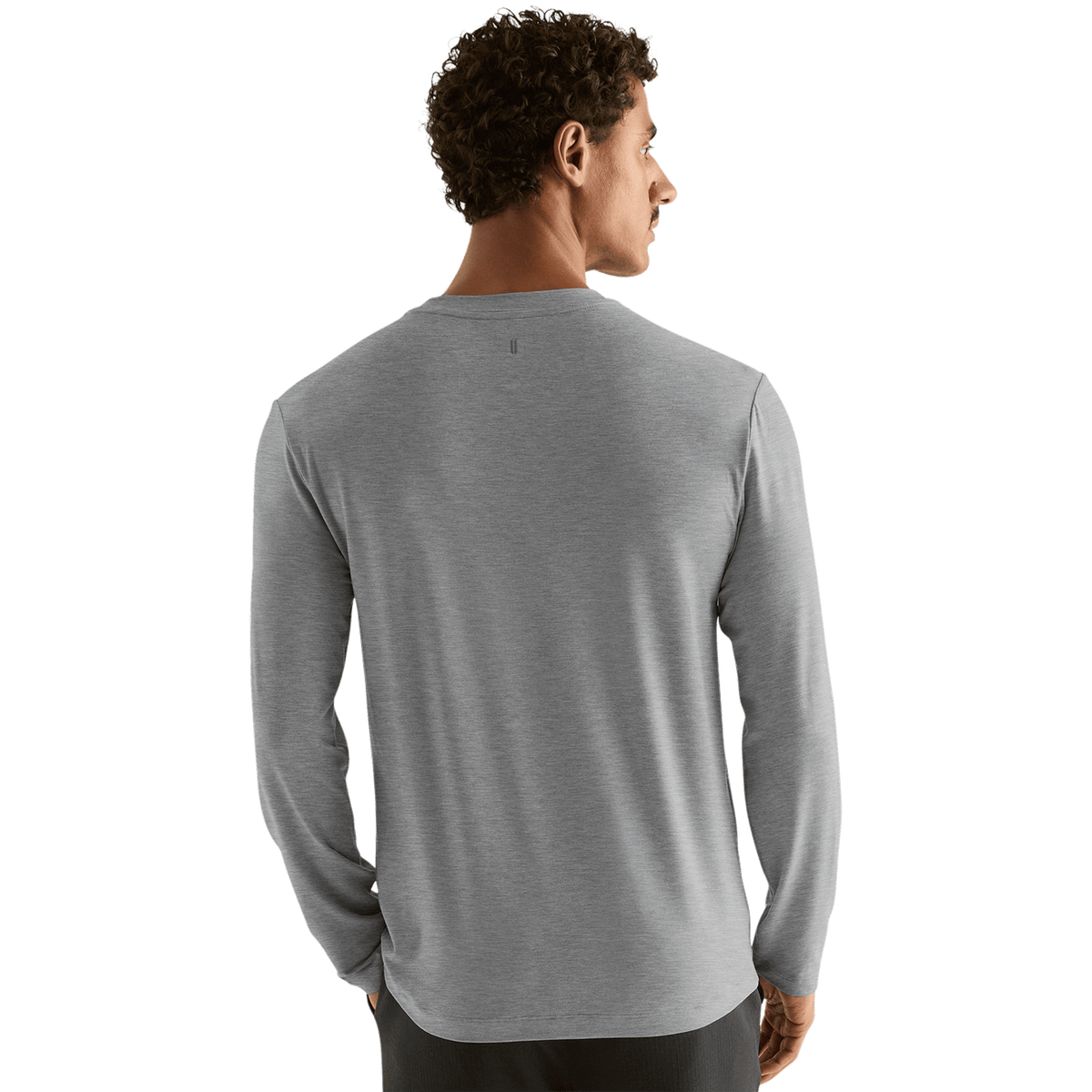 Men's Heather Grey NOBULL Long Sleeve Tee