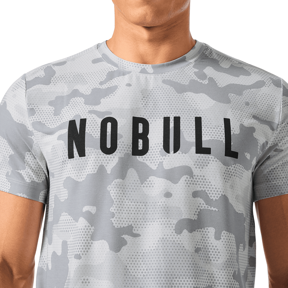 Men's Light Gray Camo NOBULL Tee