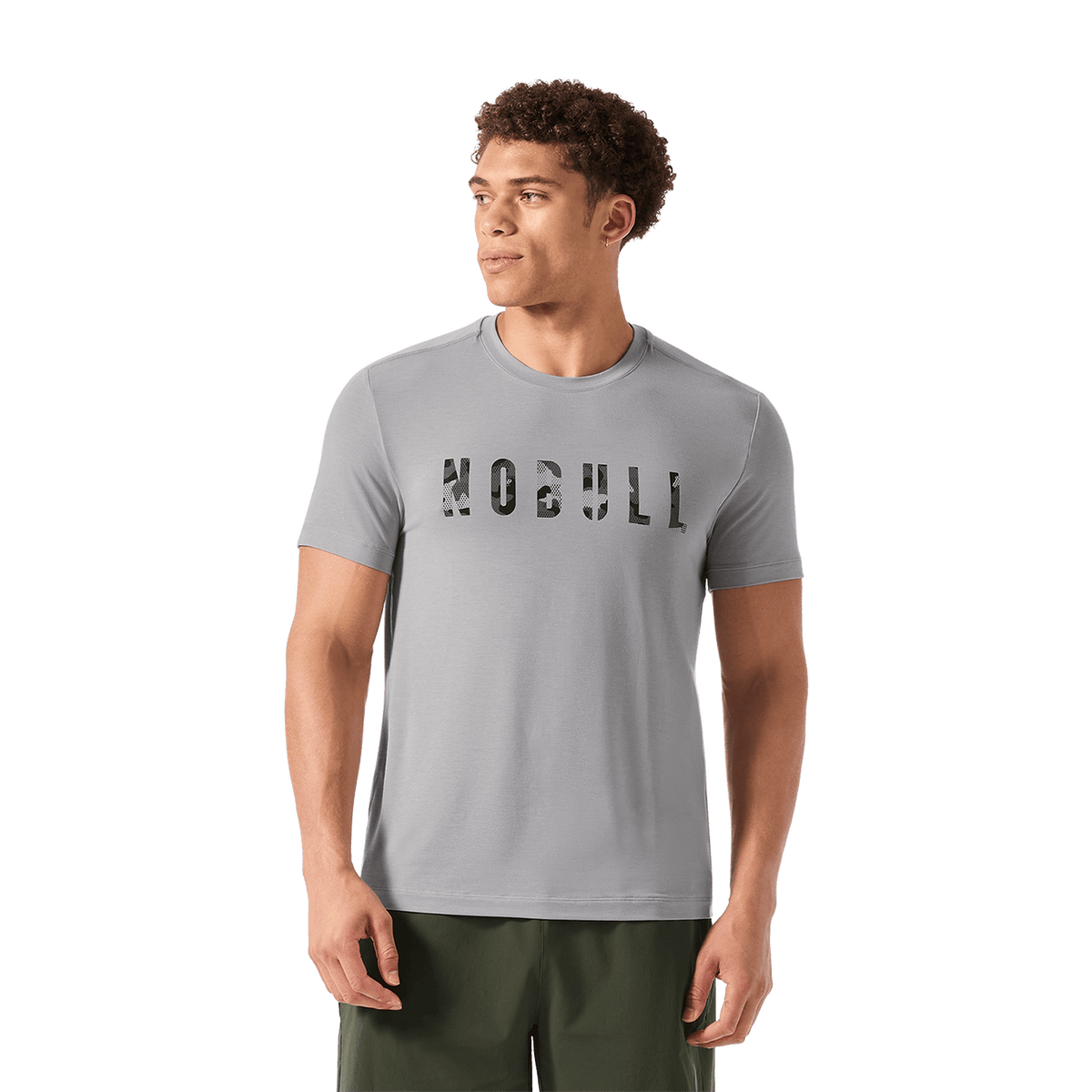 Men's Gray Camo Fill NOBULL Tee