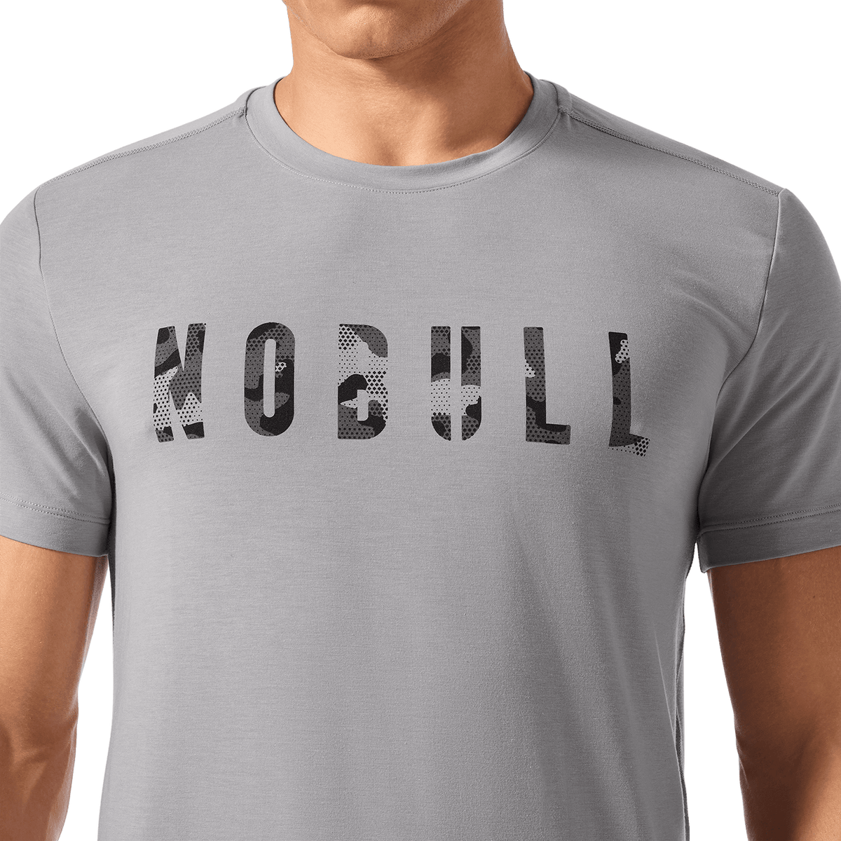 Men's Gray Camo Fill NOBULL Tee