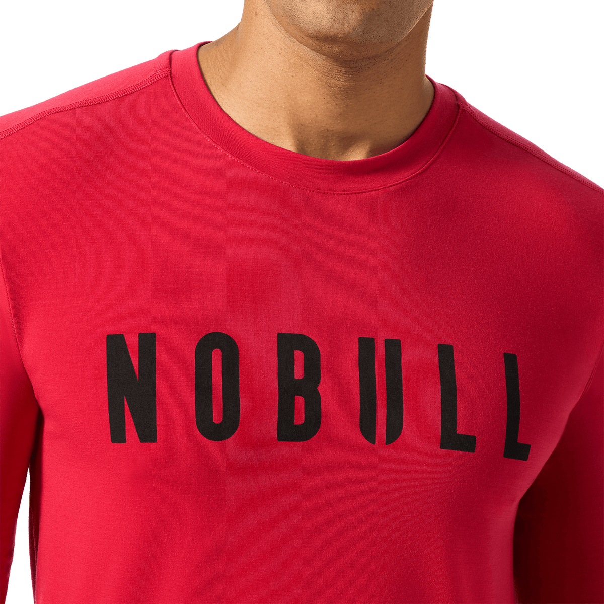 Men's Equestrian Red NOBULL Long Sleeve Tee