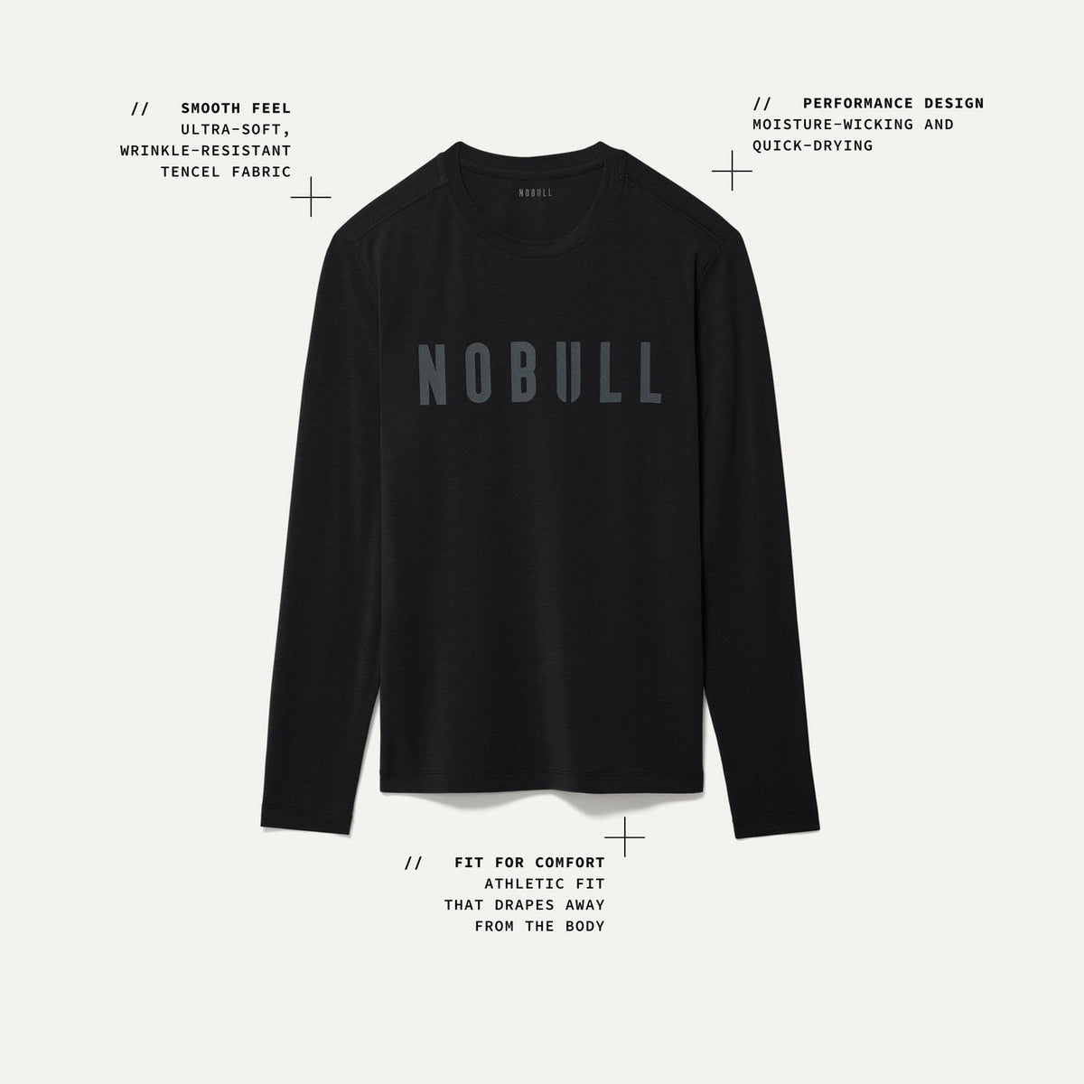 Men's Equestrian Red NOBULL Long Sleeve Tee