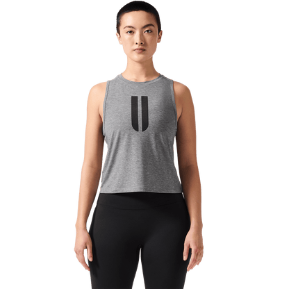Women's Heather Grey U Muscle Tank Top