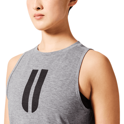 Women's Heather Grey U Muscle Tank Top
