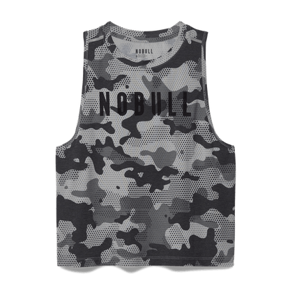 Women's Dark Gray Camo NOBULL Muscle Tank Top