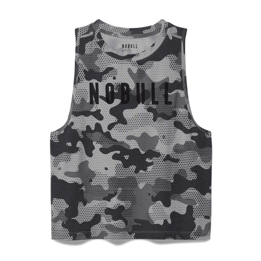 Women's Dark Gray Camo NOBULL Muscle Tank Top