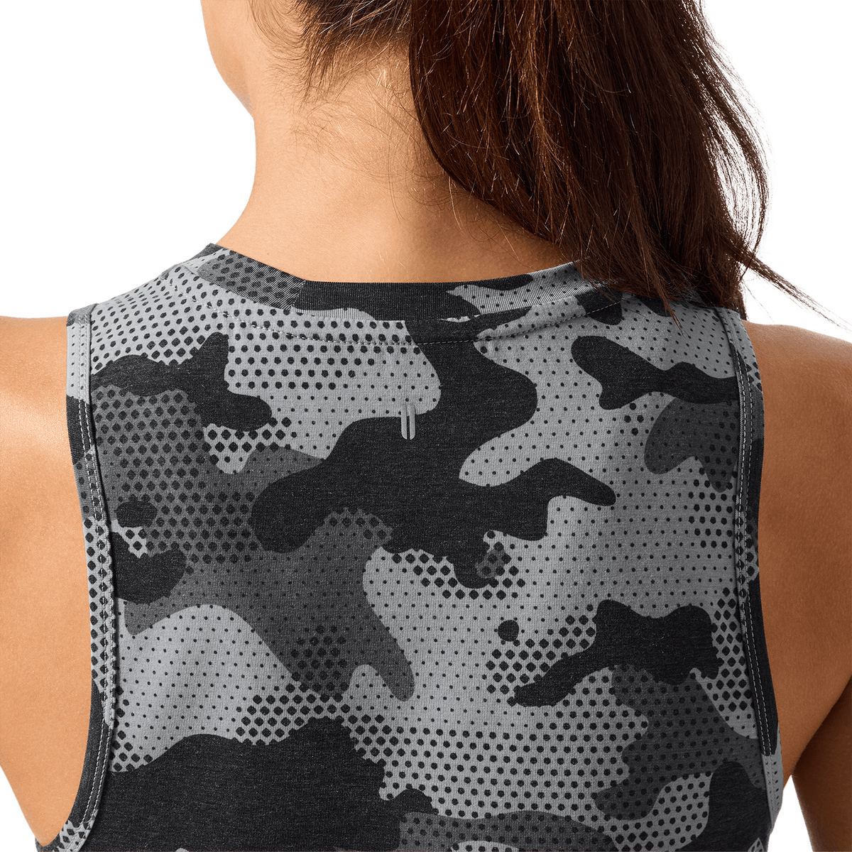 Women's Dark Gray Camo NOBULL Muscle Tank Top