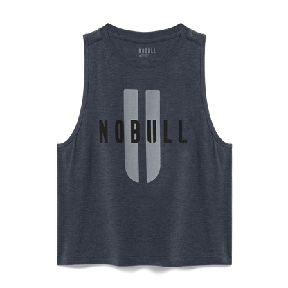 Women's Charcoal Heather NOBULL U Muscle Tank Top