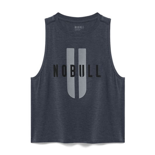 Women's Charcoal Heather NOBULL U Muscle Tank Top