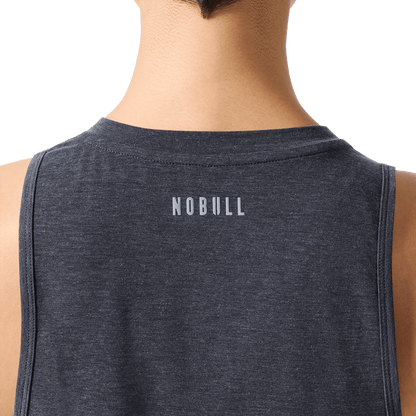 Women's Charcoal Heather NOBULL U Muscle Tank Top