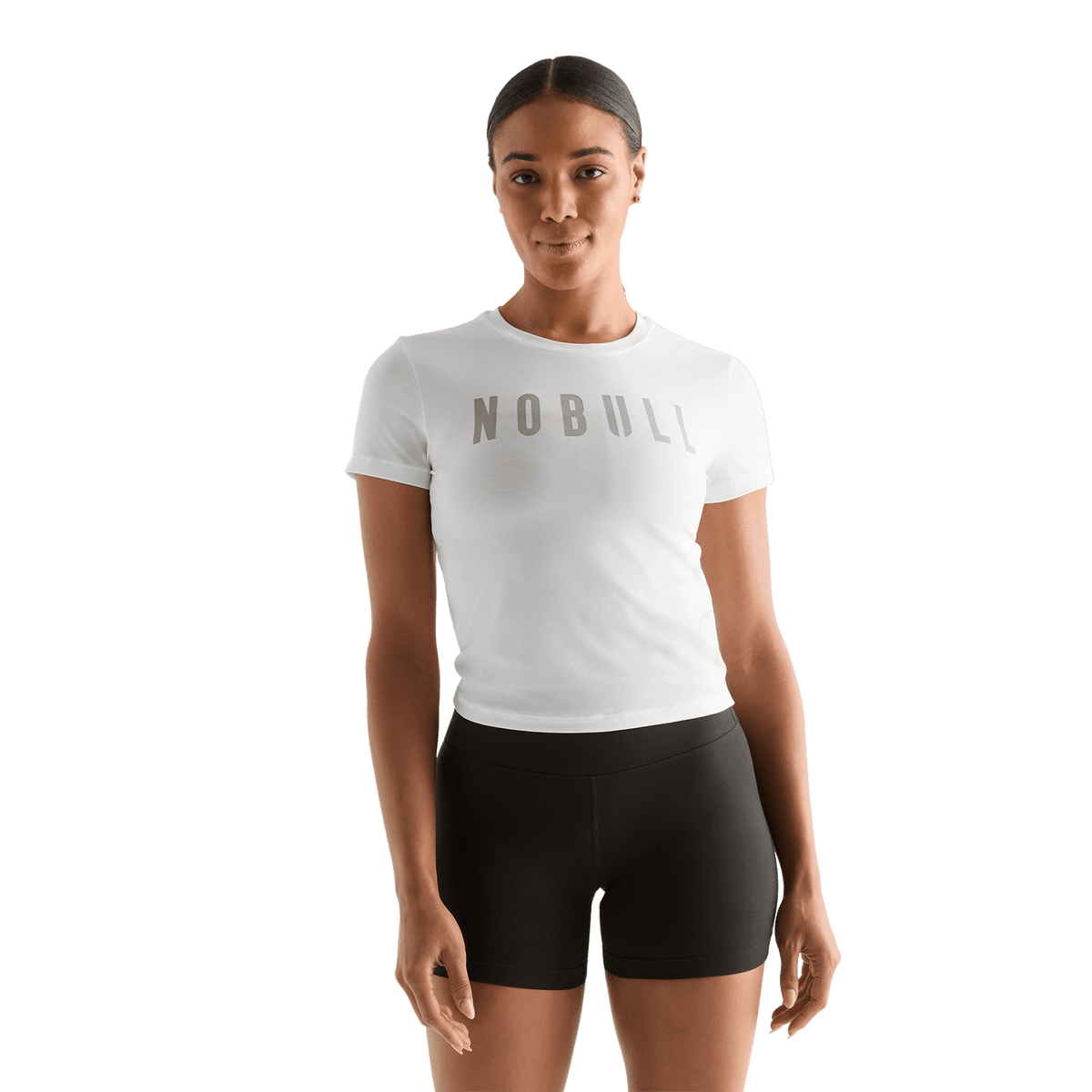 Women's White NOBULL Fitted Tee