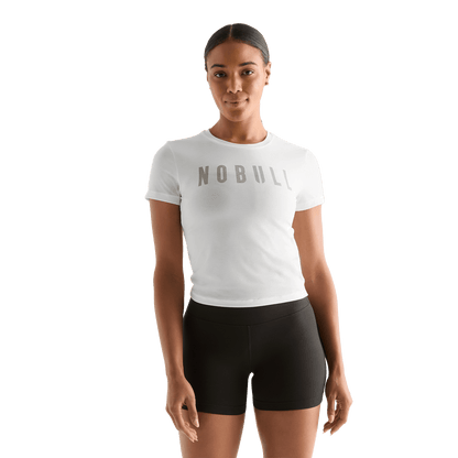 Women's White NOBULL Fitted Tee