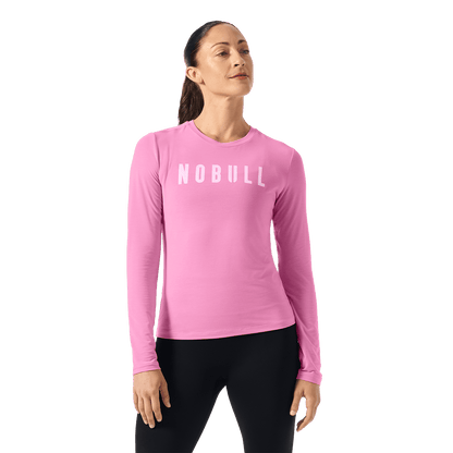 Women's Soft Pink NOBULL Long Sleeve Tee