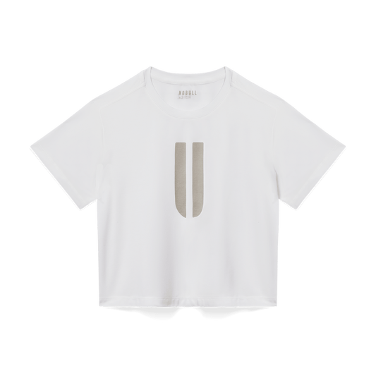 Women's White U Boxy Tee