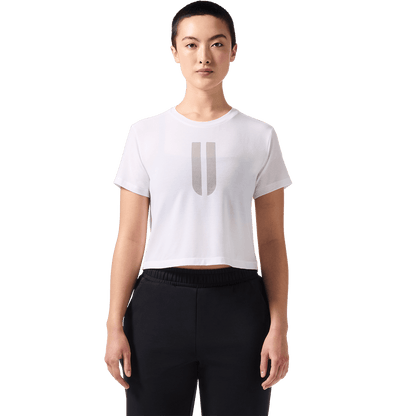 Women's White U Boxy Tee